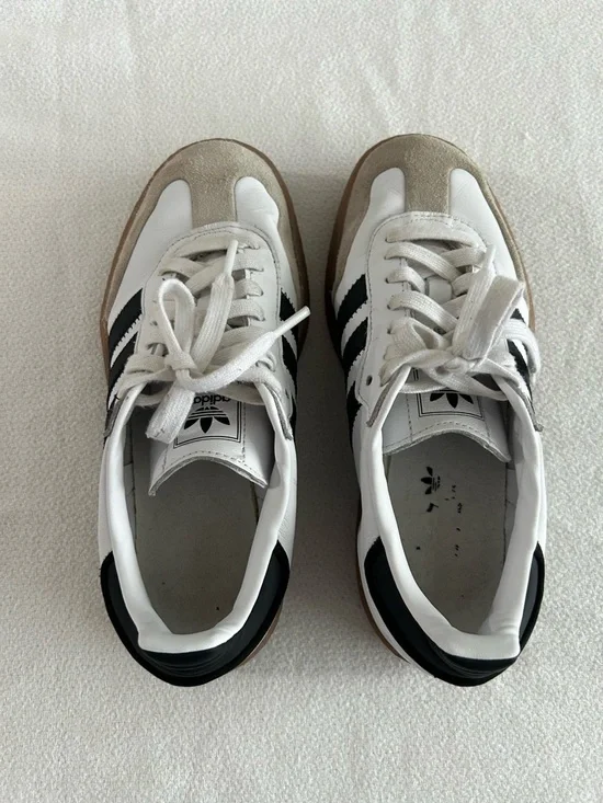 Adidas Women's Samba Sneakers in Black & White - Picture 3 of 9